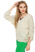 Spring Fling Cream Polka Dot Top