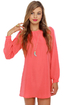 Nifty Shifty Coral Shift Dress