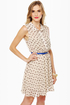 Everyone Loves a Terrier Cream Print Dress