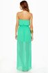 Mermaid in Heaven Strapless Turquoise Maxi Dress