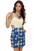 Hatch Marks the Spot Blue Print Dress