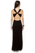 Knot-ilaus Cutout Black Maxi Dress
