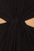 Knot-ilaus Cutout Black Maxi Dress