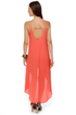 Point Break High-Low Coral Dress