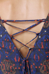 Tied and Wave Blue Print Dress