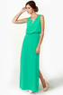 Whatchama-Column Teal Maxi Dress