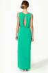 Whatchama-Column Teal Maxi Dress
