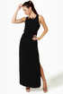 Whatchama-Column Black Maxi Dress