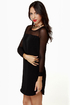Meet Your Mesh Black Dress