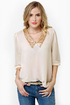 Life and Shines Cream Sequin Top