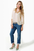 Life and Shines Cream Sequin Top