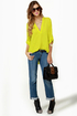 V-sionary Chartreuse Top