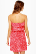 Lucy Love Jerry Hall Strapless Red Star Print Dress