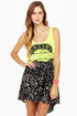 Lucy Love Ibiza Black Star Print Skirt