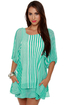 Lucy Love Gabriella Striped Mint Green Dress
