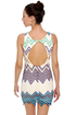 West Indies Blue Zigzag Print Dress