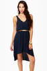 Rockin' Robin Belted Navy Blue Dress