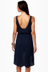Rockin' Robin Belted Navy Blue Dress