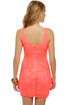 Ciao Baby Neon Coral Lace Dress