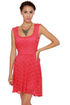 High-Low and Behold Coral Lace Dress