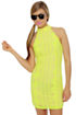 Groovy Girlie Neon Yellow Halter Dress