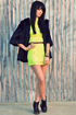 Groovy Girlie Neon Yellow Halter Dress