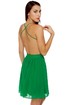 Evening News Backless Green Dress