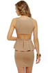 My Flared Lady Taupe Dress
