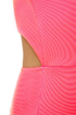 Cutting In Strapless Neon Pink Dress