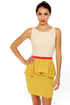 Scene It Yellow Color Block Dress