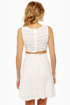 Hole in One Ivory Eyelet Lace Dress