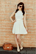 Hole in One Ivory Eyelet Lace Dress