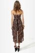 Divine Feline Strapless Leopard Print Dress