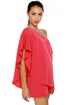 Magnificent Matador One Shoulder Coral Red Romper