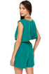 Caped May Backless Teal Romper