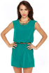 Caped May Backless Teal Romper