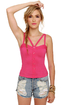 Win Win Situation Fuchsia Pink Bustier Top