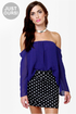 Landslide Off-the-Shoulder Royal Blue Top