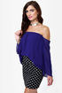 Landslide Off-the-Shoulder Royal Blue Top
