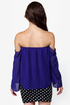 Landslide Off-the-Shoulder Royal Blue Top