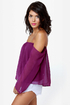 Landslide Off-the-Shoulder Purple Top