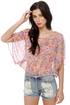 Garden View Floral Print Top