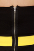 World Premier Strapless Yellow and Black Dress