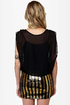 Starlet Letter Black and Gold Sequin Dress