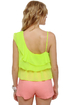 Citric Acid Sheer Neon Lime Top