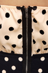Bubbly Personality Navy Blue and Peach Polka Dot Dress