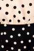 Bubbly Personality Navy Blue and Peach Polka Dot Dress