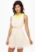 Pina Collar-da Cream Lace Dress