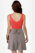 Flare-way to Heaven Taupe and Coral Dress