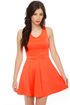 Call Me Baby Neon Orange Dress